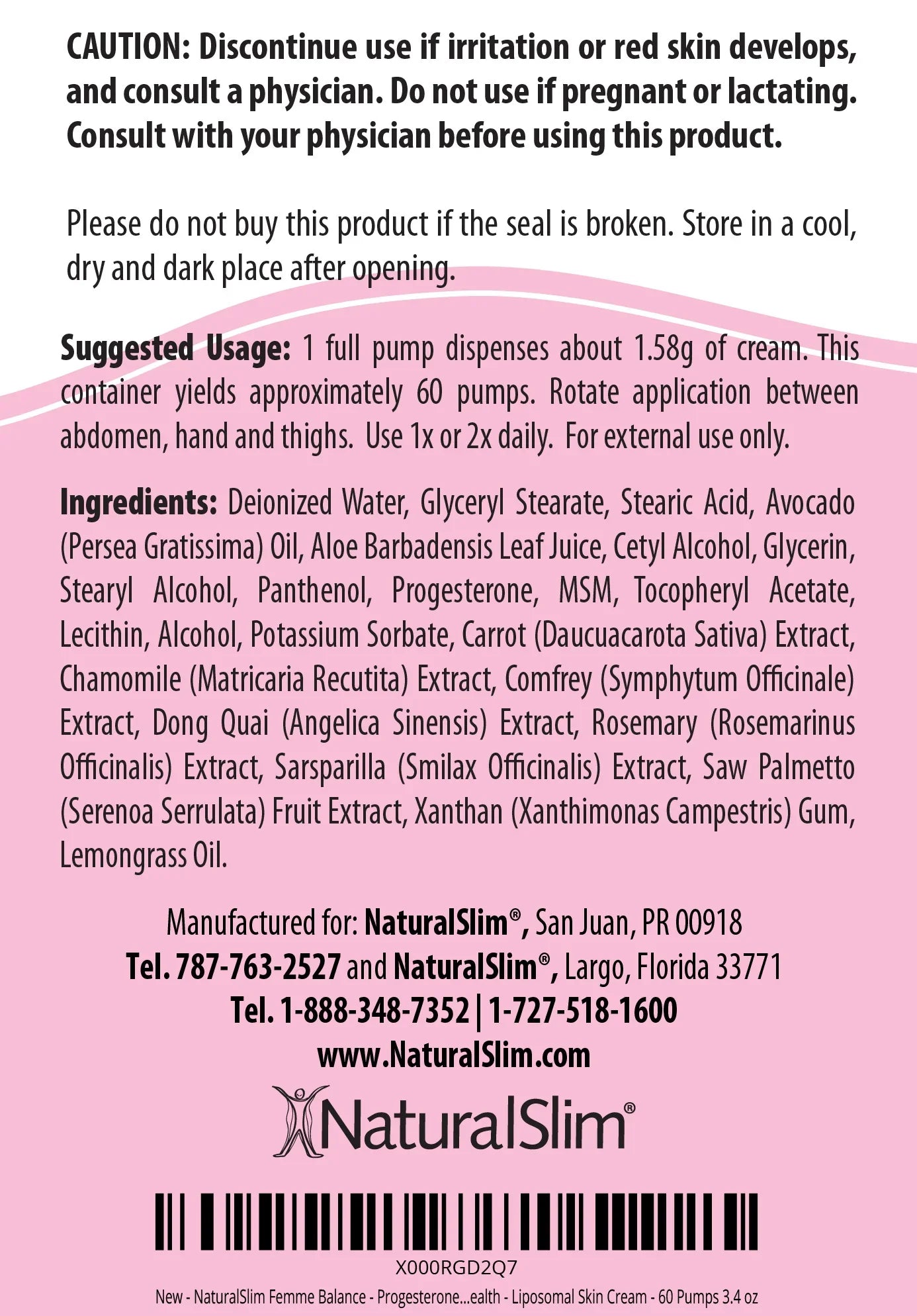 FEMME BALANCE™ | Crema de Progesterona