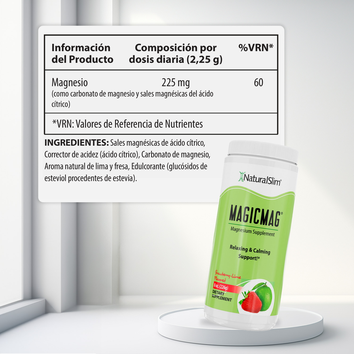 MagicMag Fresa-Lima información nutricional