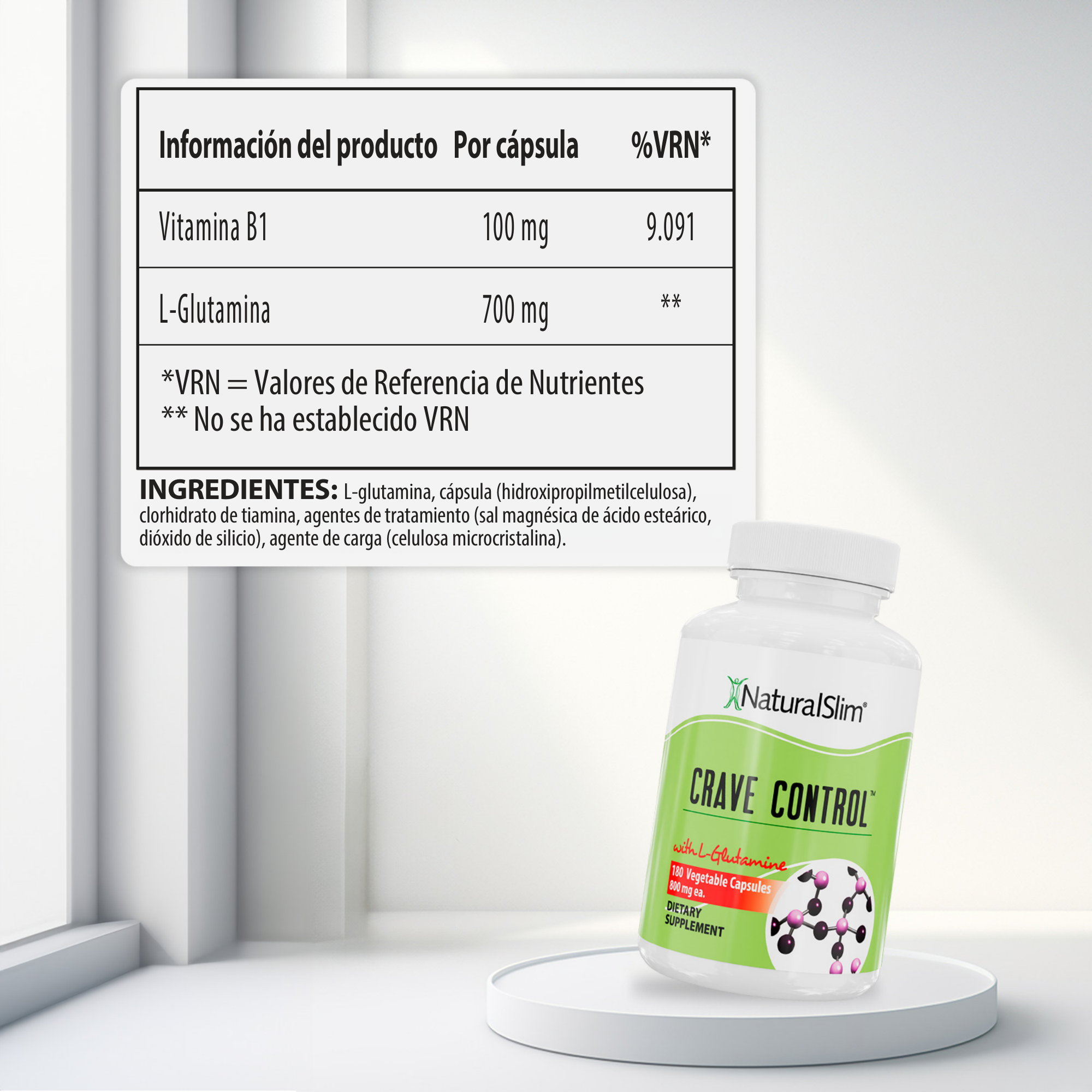 Crave Control información nutricional [facts]