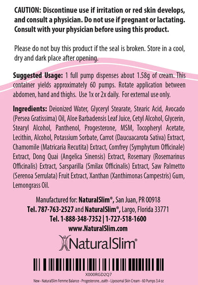 FEMME BALANCE™ | Crema de Progesterona