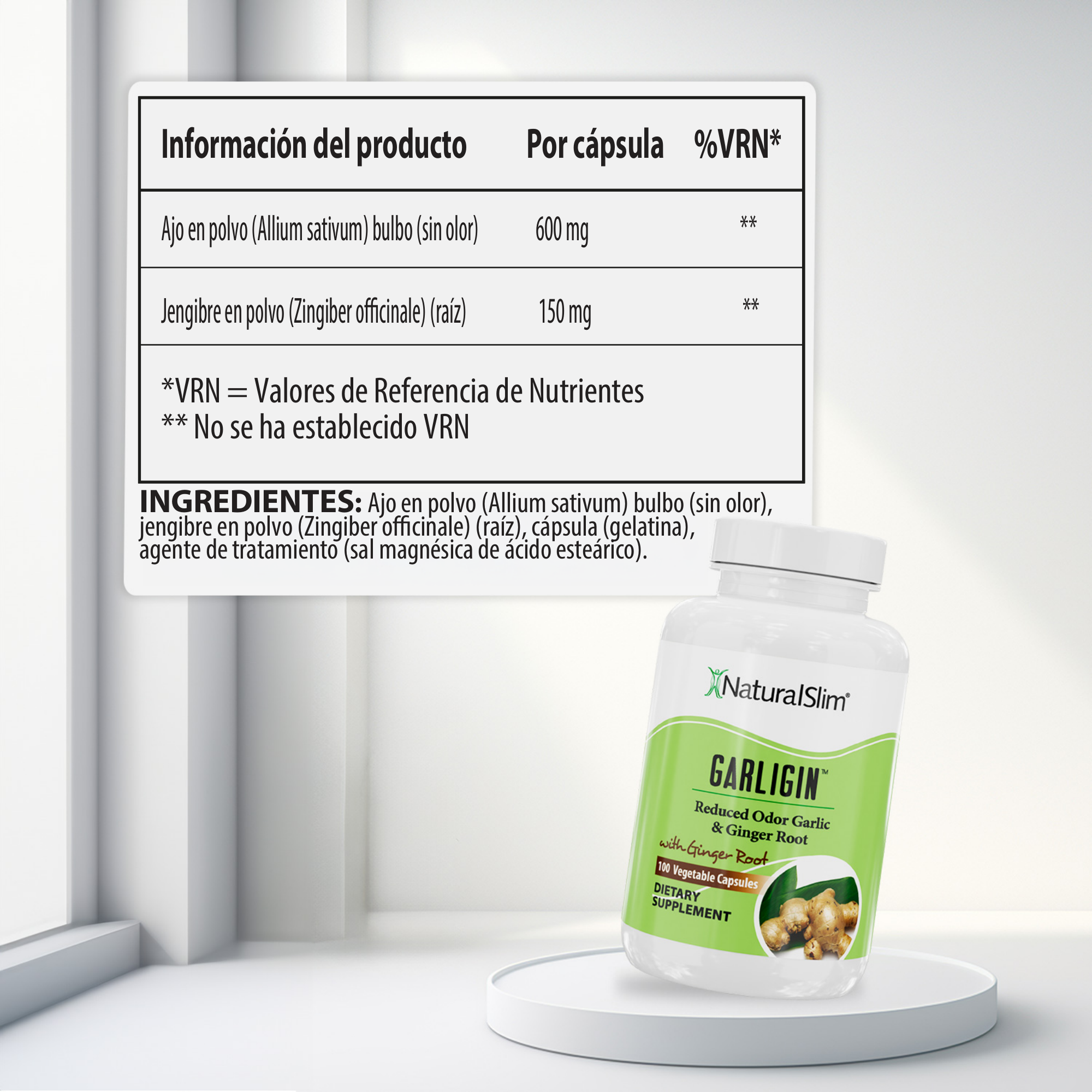 Garligin información nutricional [facts:es]