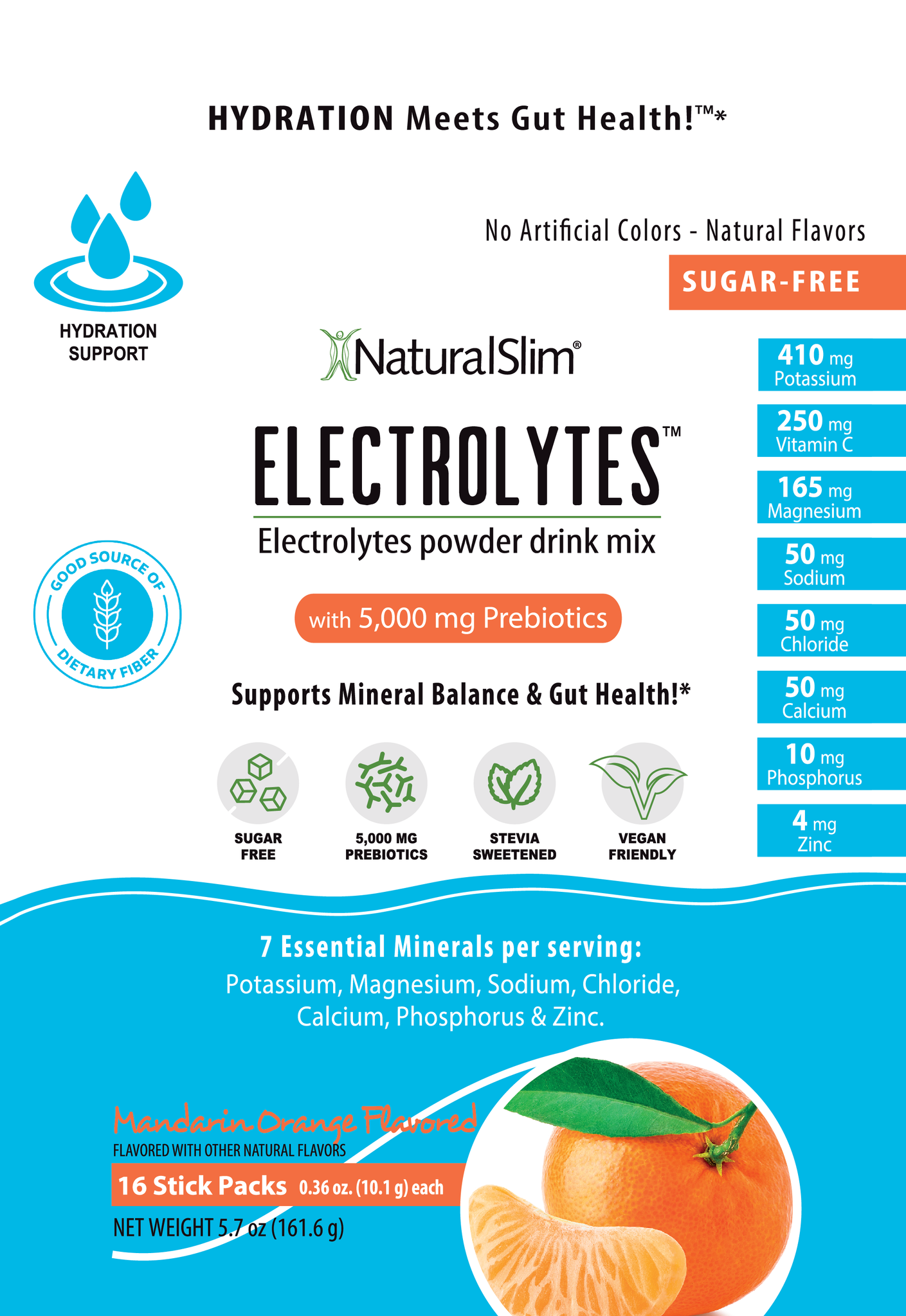 NaturalSlim Electrolitos™ Naranja Mandarina
