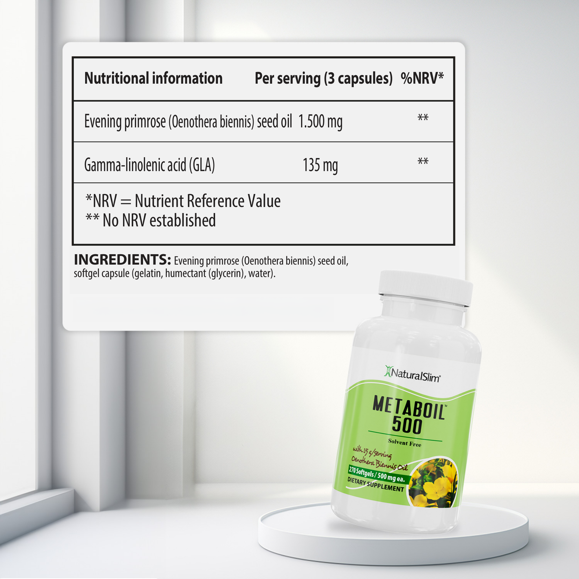 MetaBoil 500 nutritional information