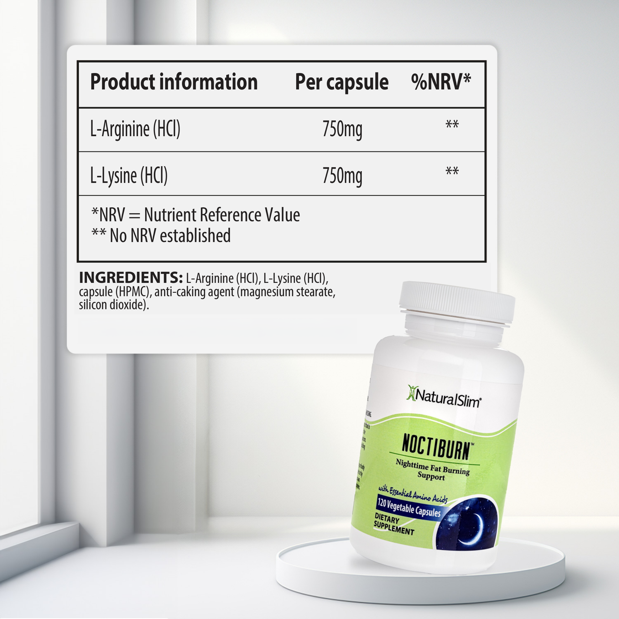 NoctiBurn nutritional information