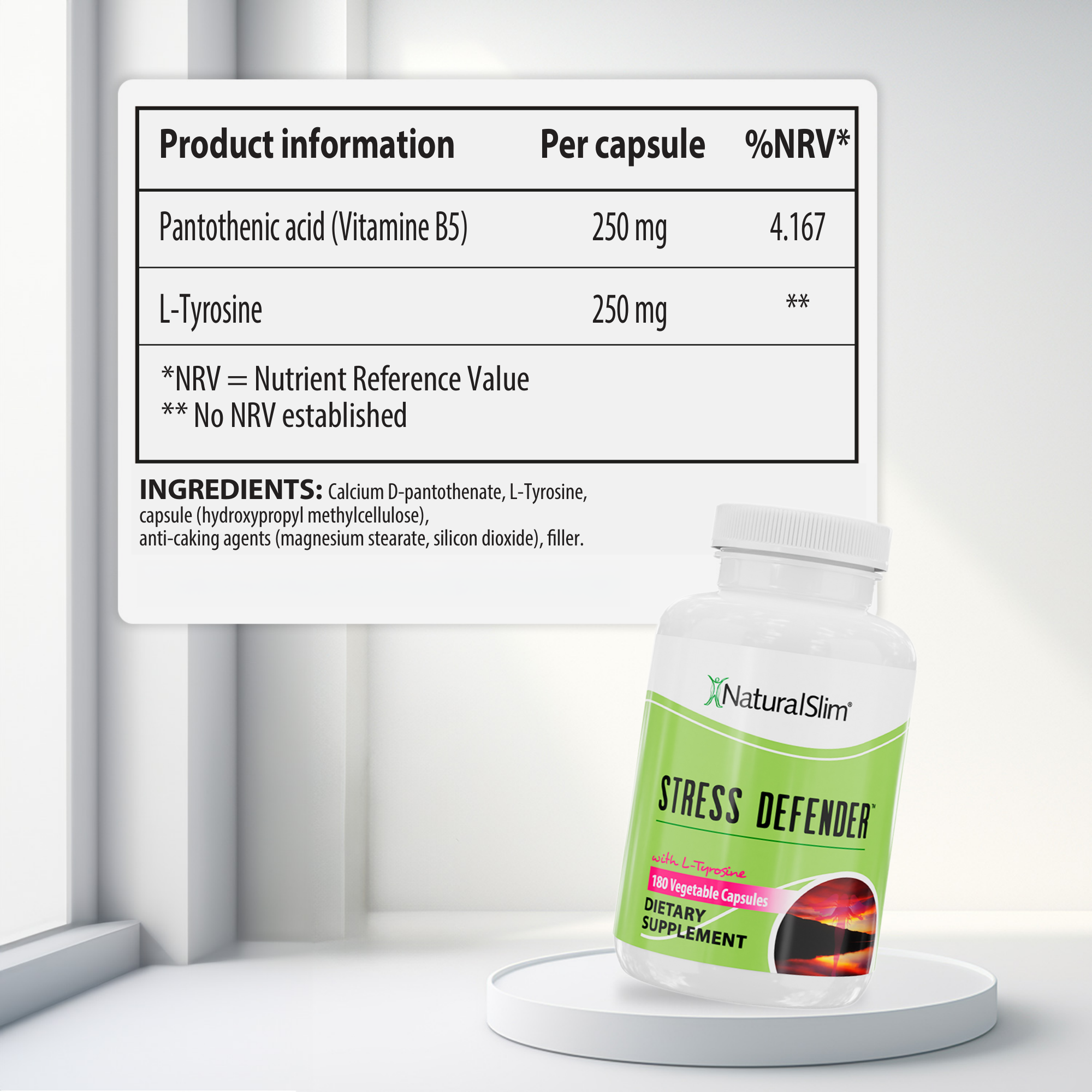 Stress Defender nutritional information [facts:en]