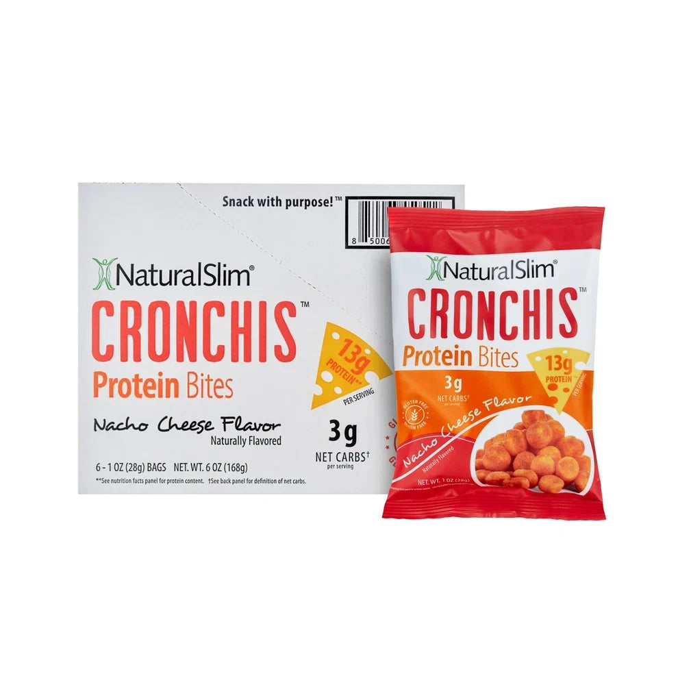 CRONCHIS Protein Bites Nacho Cheese packaging