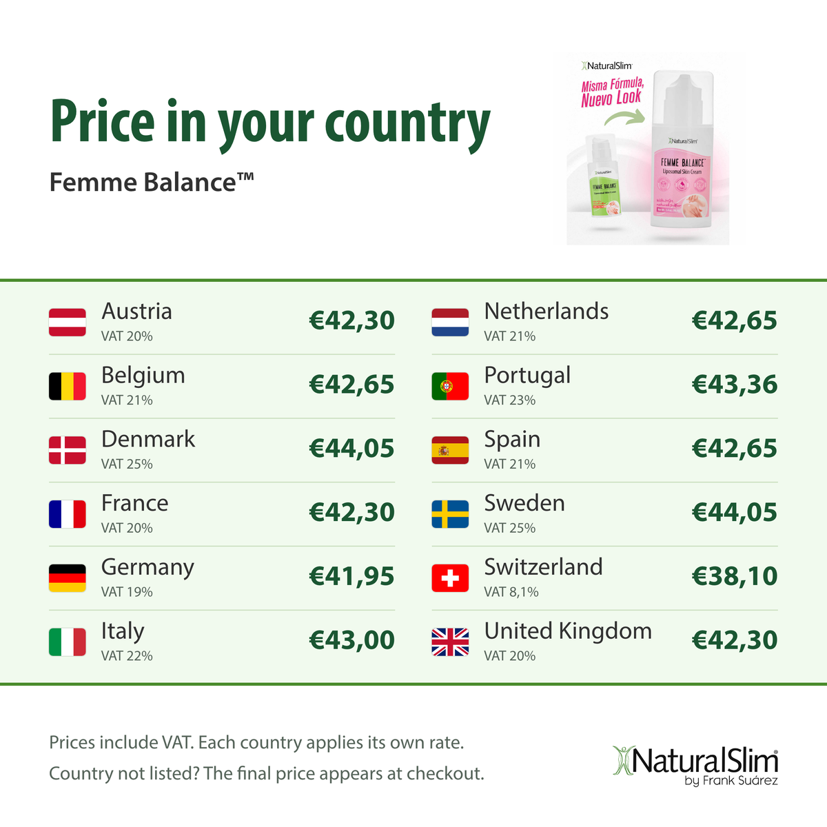 [prices] Price in your country: Femme Balance™