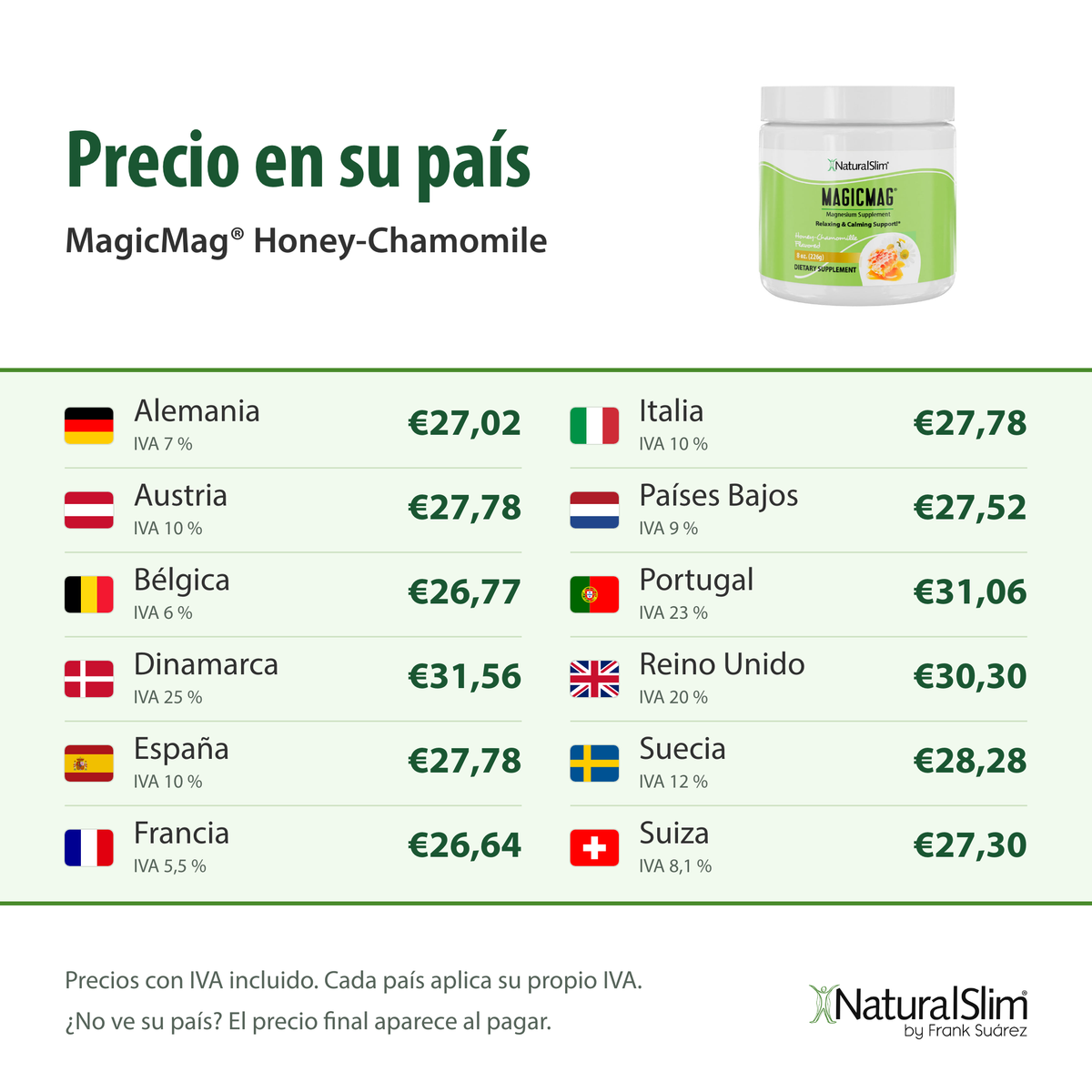 Precio en su país: MagicMag® Honey-Chamomile